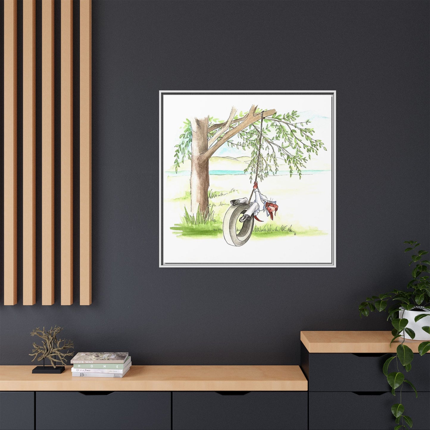 Dogi Fun Matte Canvas Framed