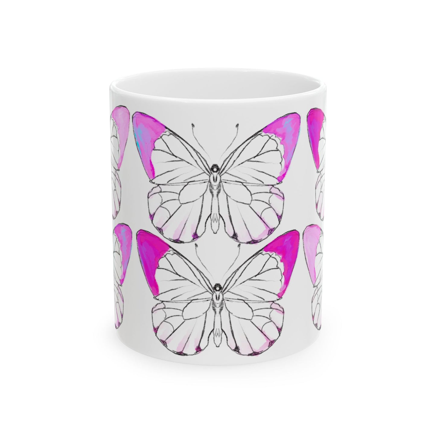Chroma Ceramic Mug, (11oz, 15oz) Pink