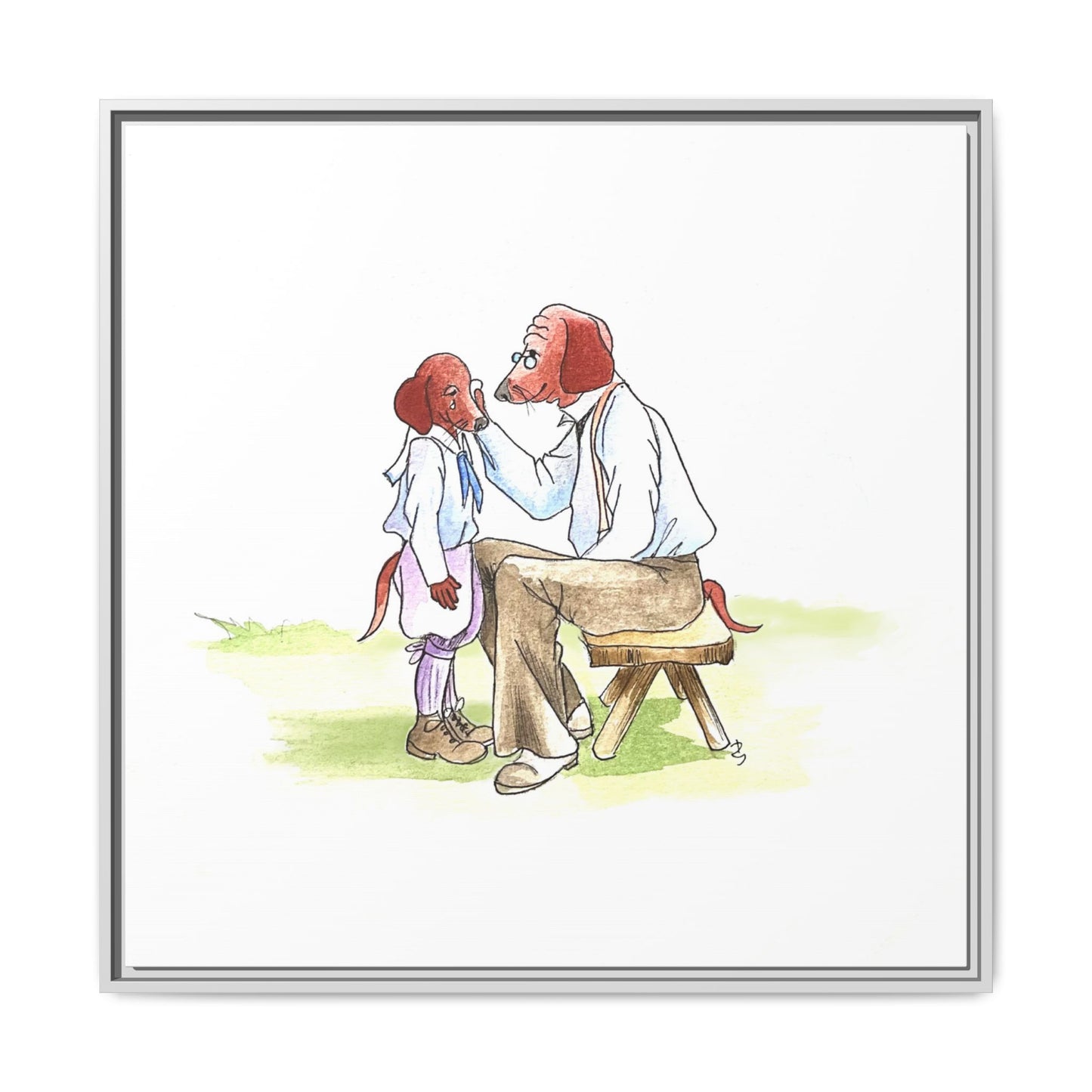 Dogi Fun Matte Canvas Framed