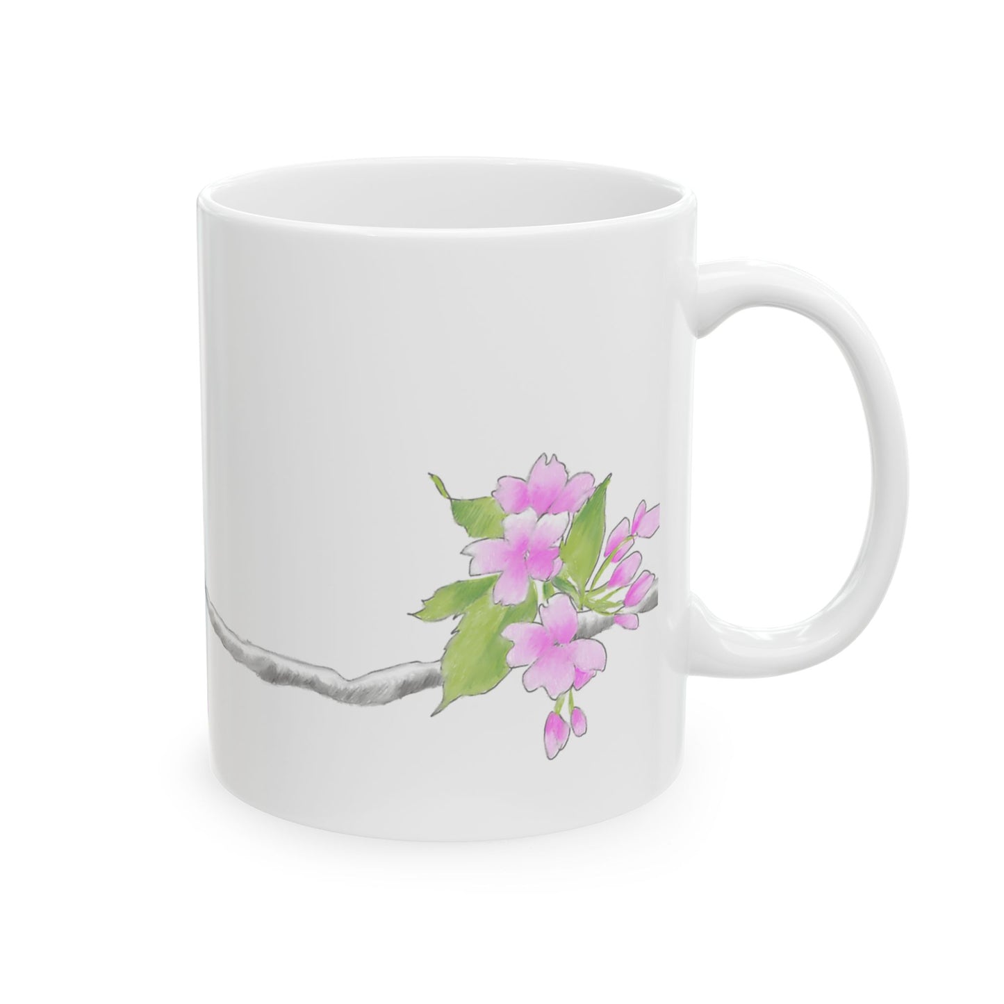 Jolly Birds Ceramic Mug, (11oz, 15oz), Pink