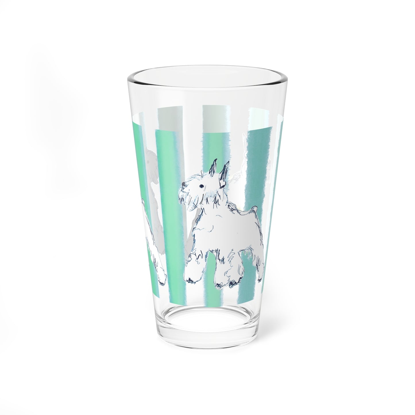 Dogi Fun Pint Glass, 16oz Schnauzer