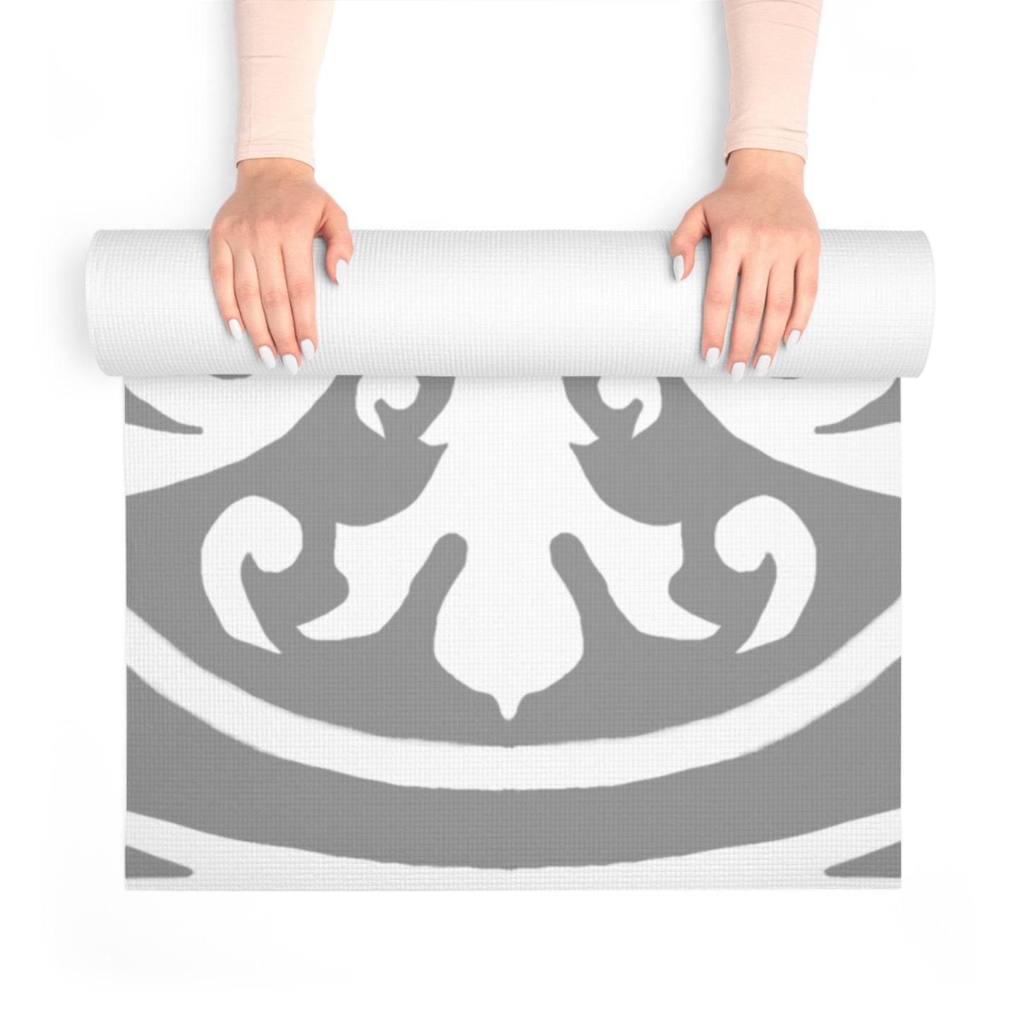 Scrollwork Exercise Mat Gray