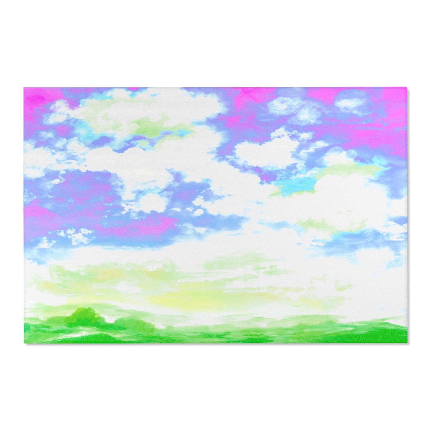 Joyful Landscapes Indoor Area Rug, Purple and Raspberry