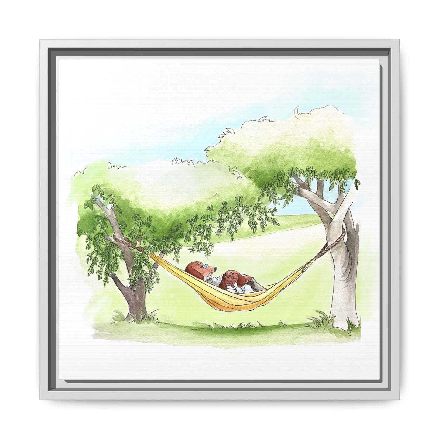 Dogi Fun Matte Canvas Framed