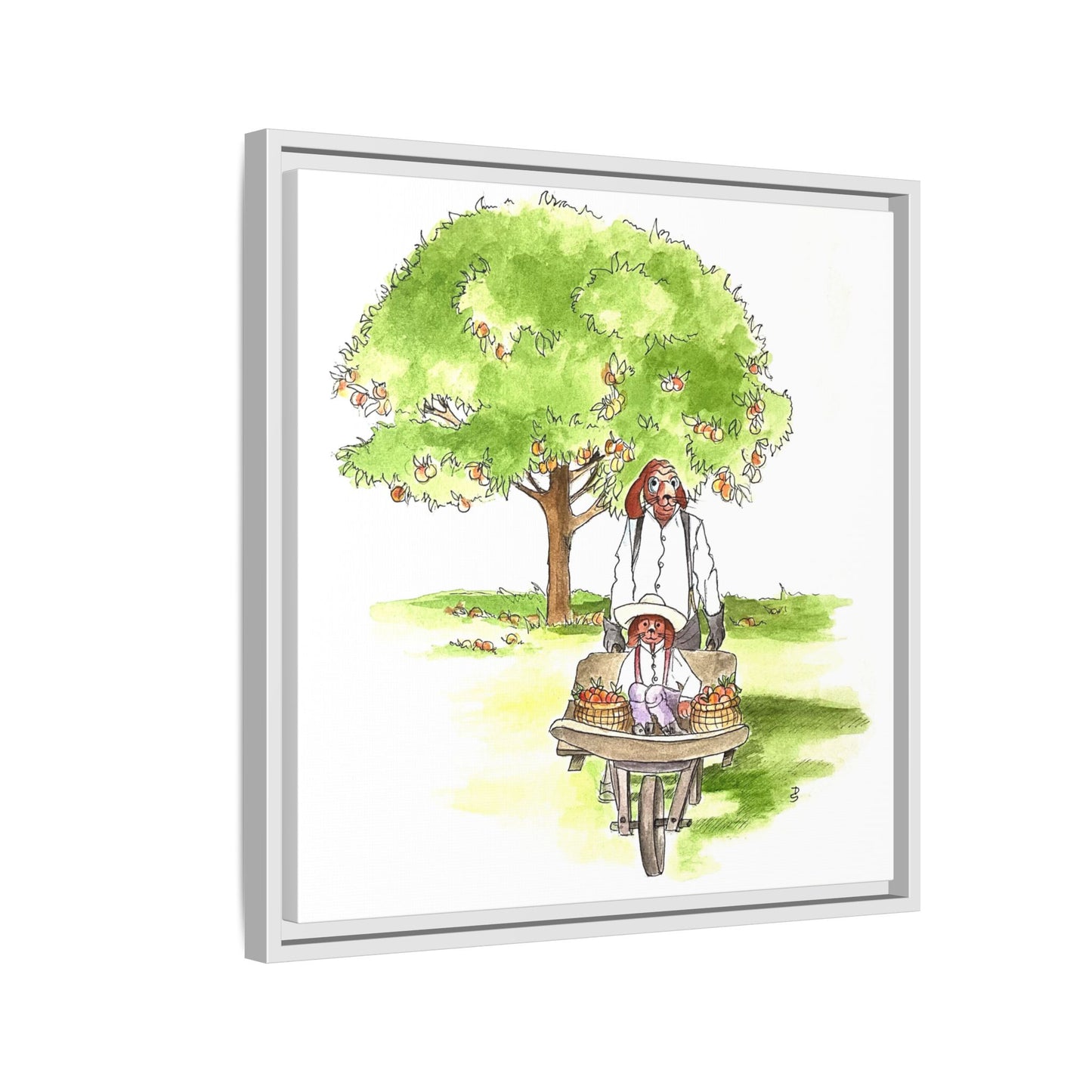 Dogi Fun Matte Canvas Framed