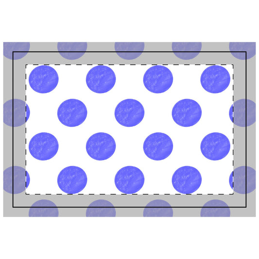 Polka Dot Polyester Quilted Placemat- Polka Dot Ultra Marine