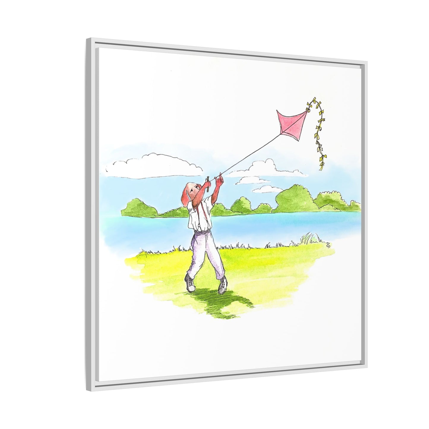 Dogi Fun Matte Canvas Framed