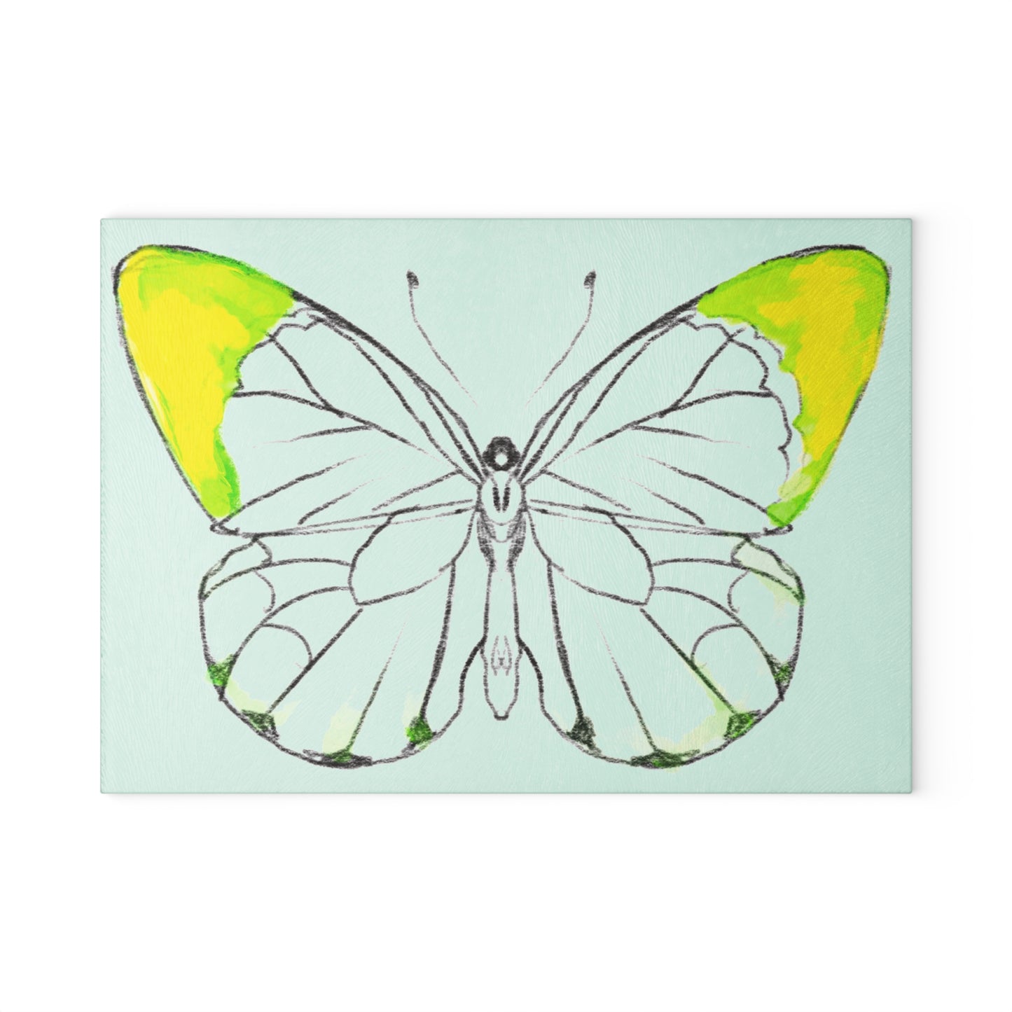 Chroma Glass Cutting Board Yellow Green