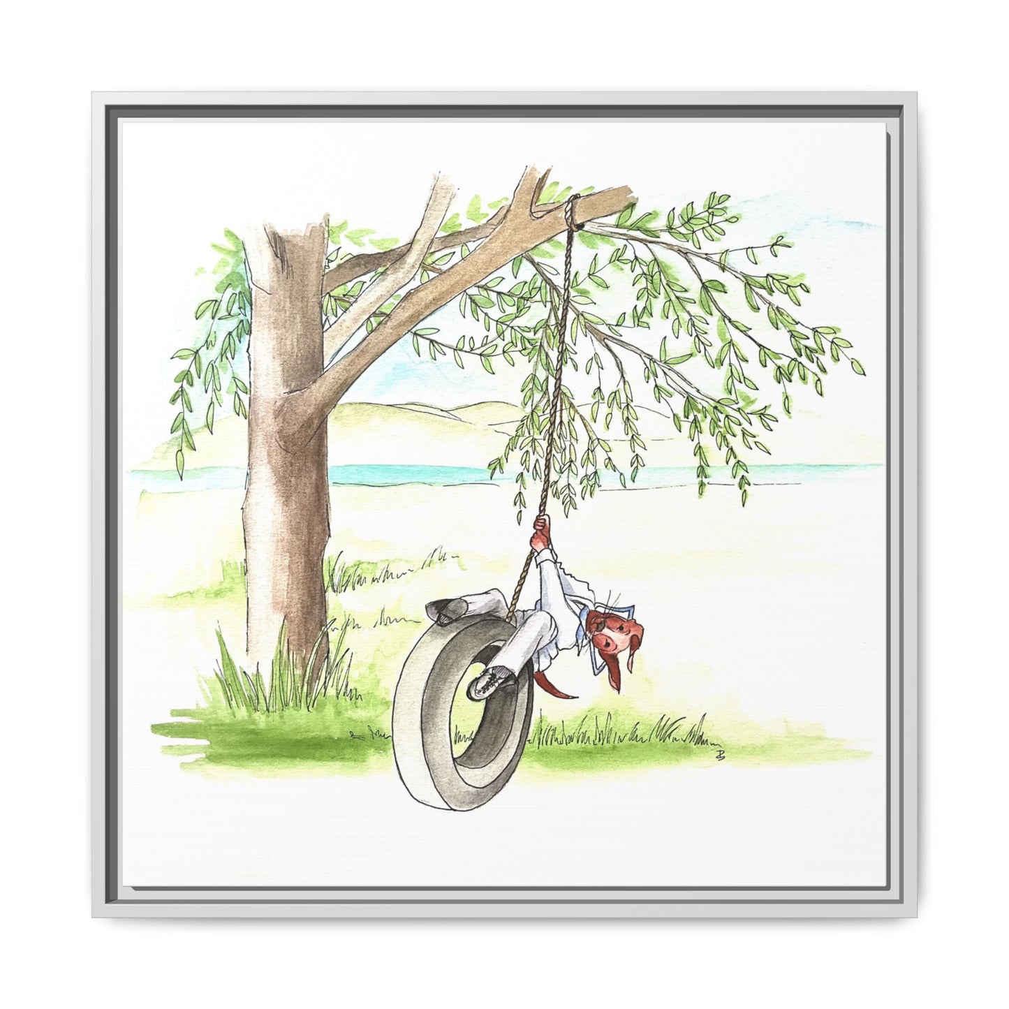 Dogi Fun Matte Canvas Framed