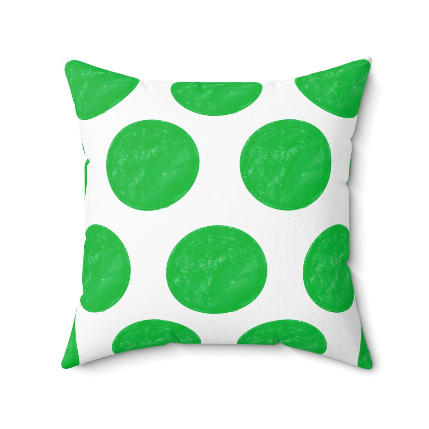 Polka Dot Palette Polyester Square Pillow green
