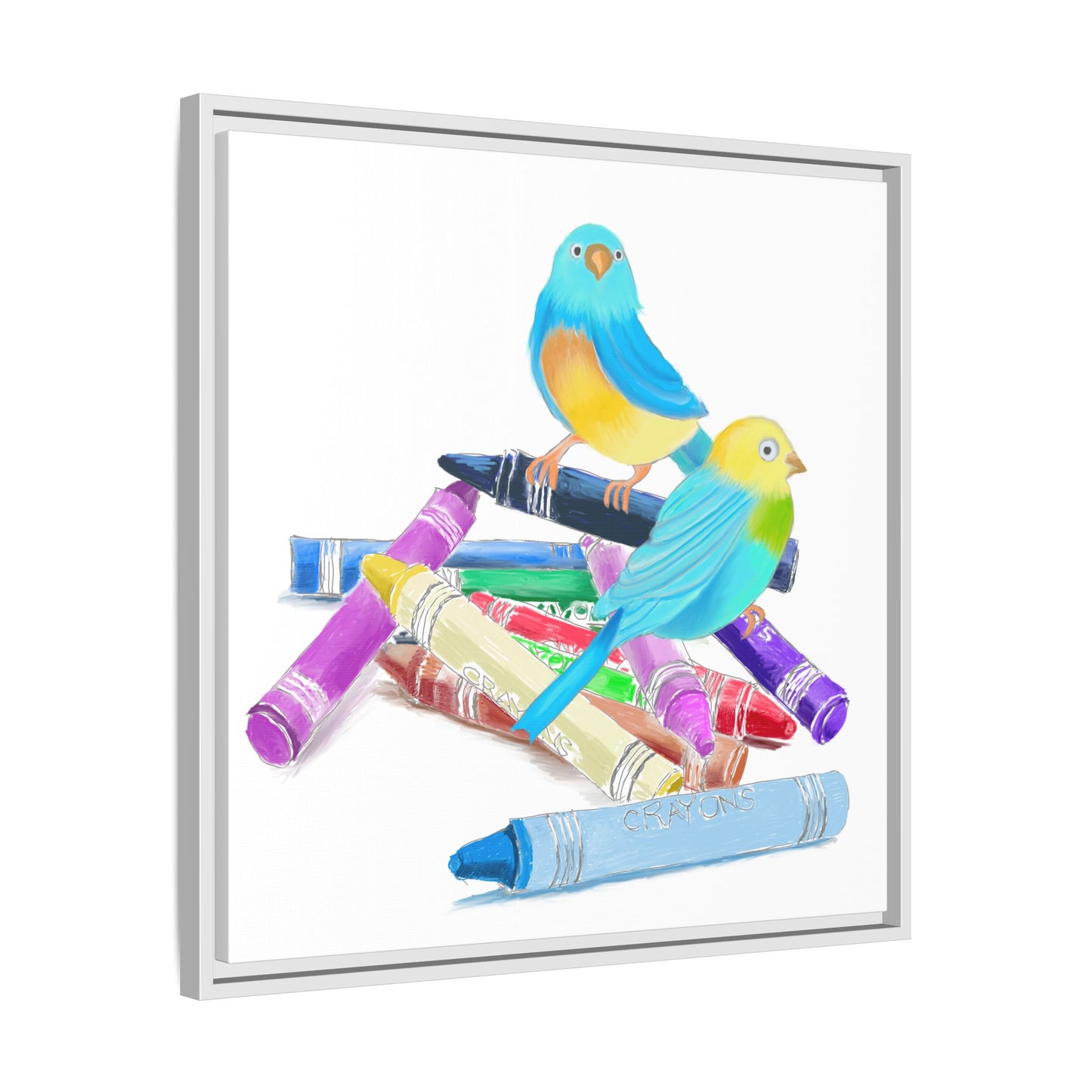 Jolly Birds Matte Canvas Framed