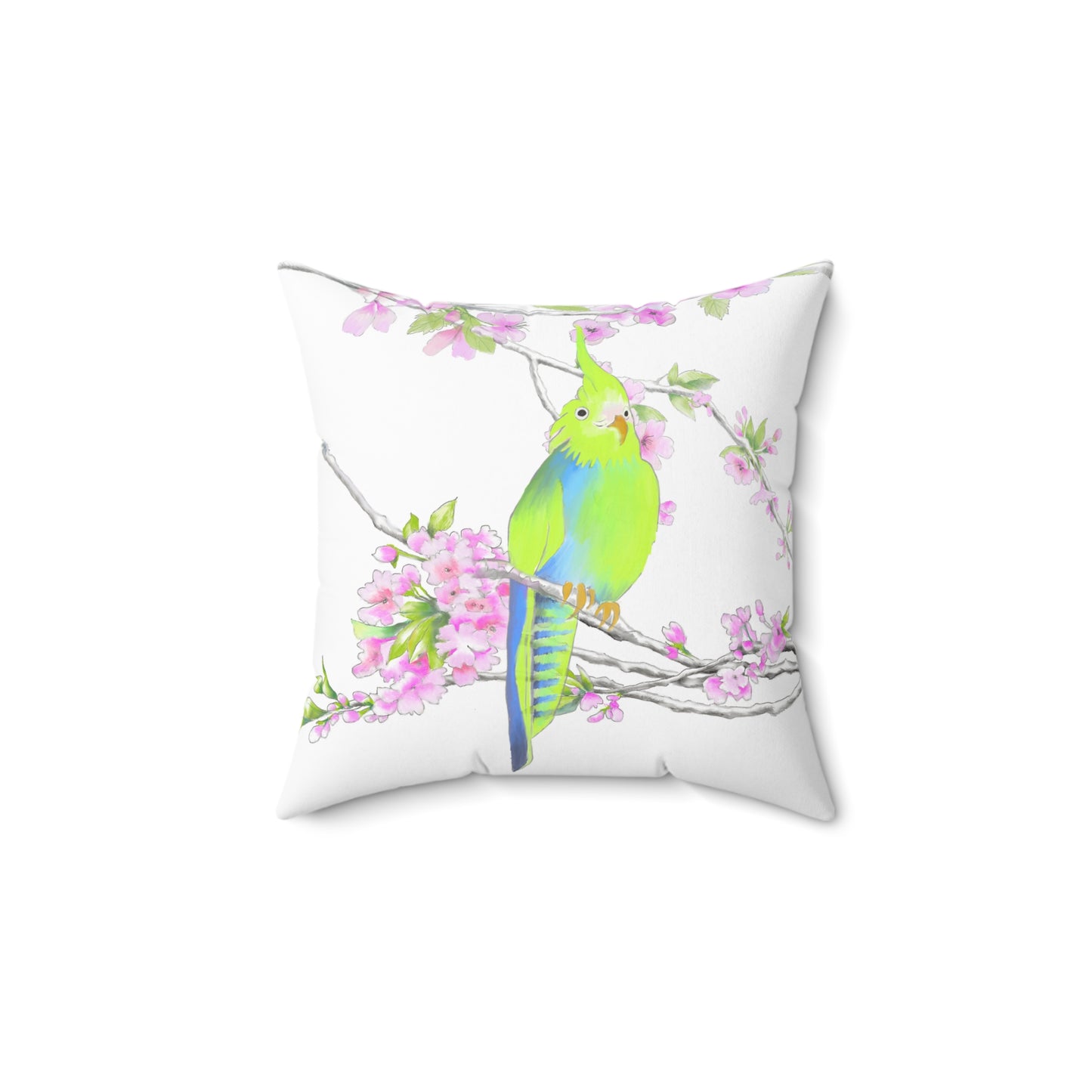 Jolly Birds Spun Polyester Square Pillow