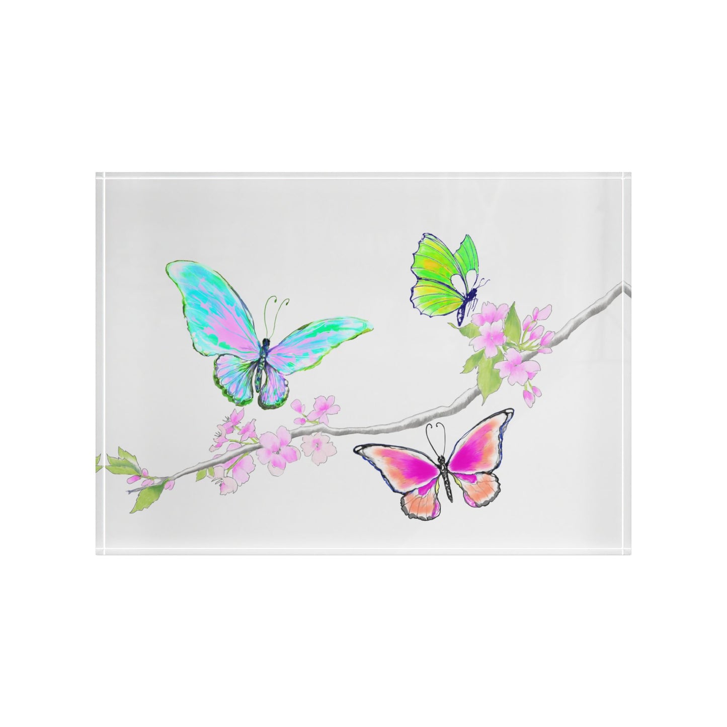 Blossom Whirl Acrylic Art Block