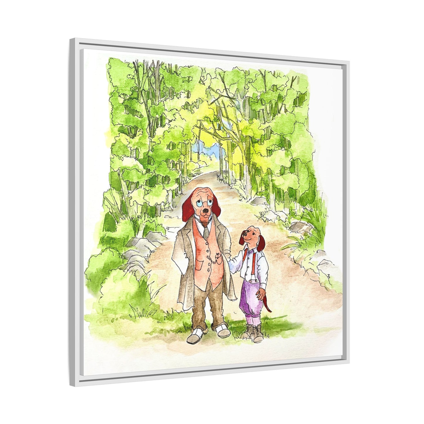 Dogi Fun Matte Canvas Framed