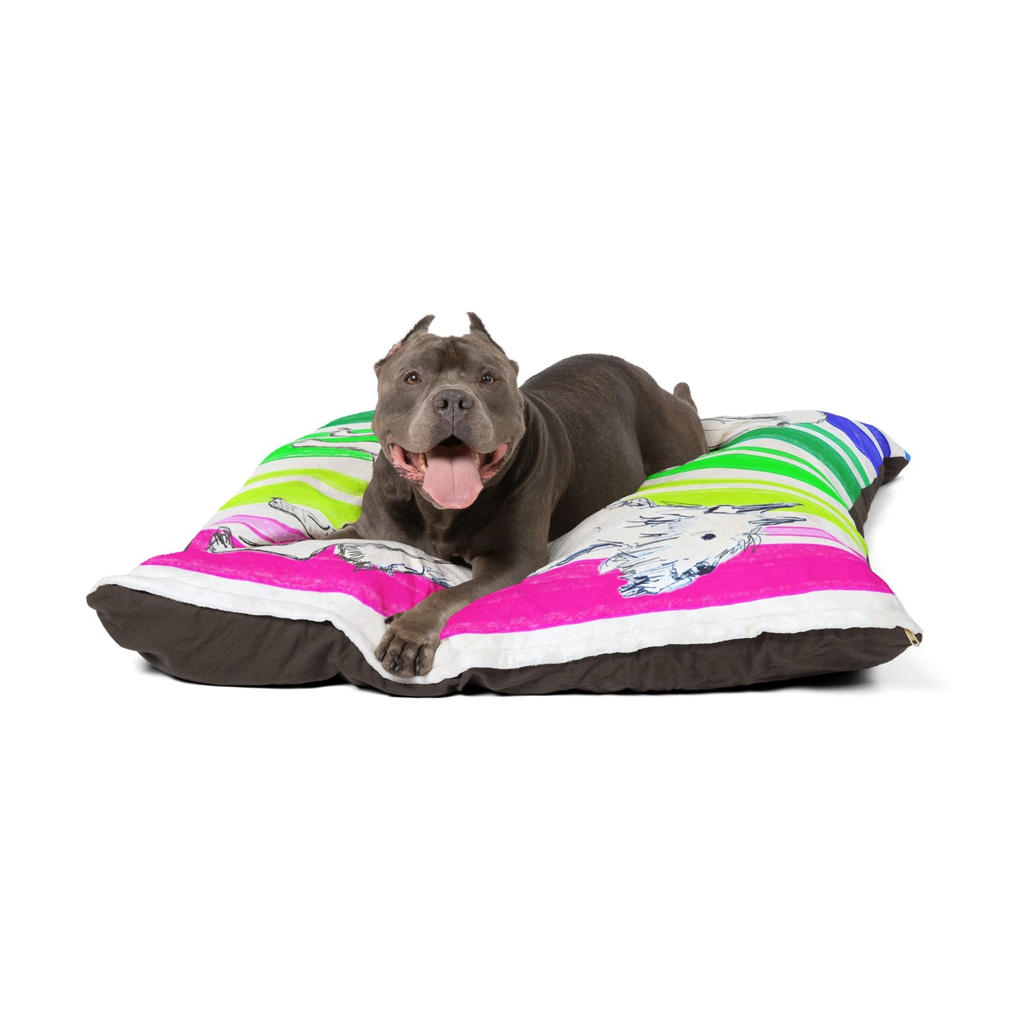 Dogi Butterfly Flutter Dog Bed Stripe Multi color