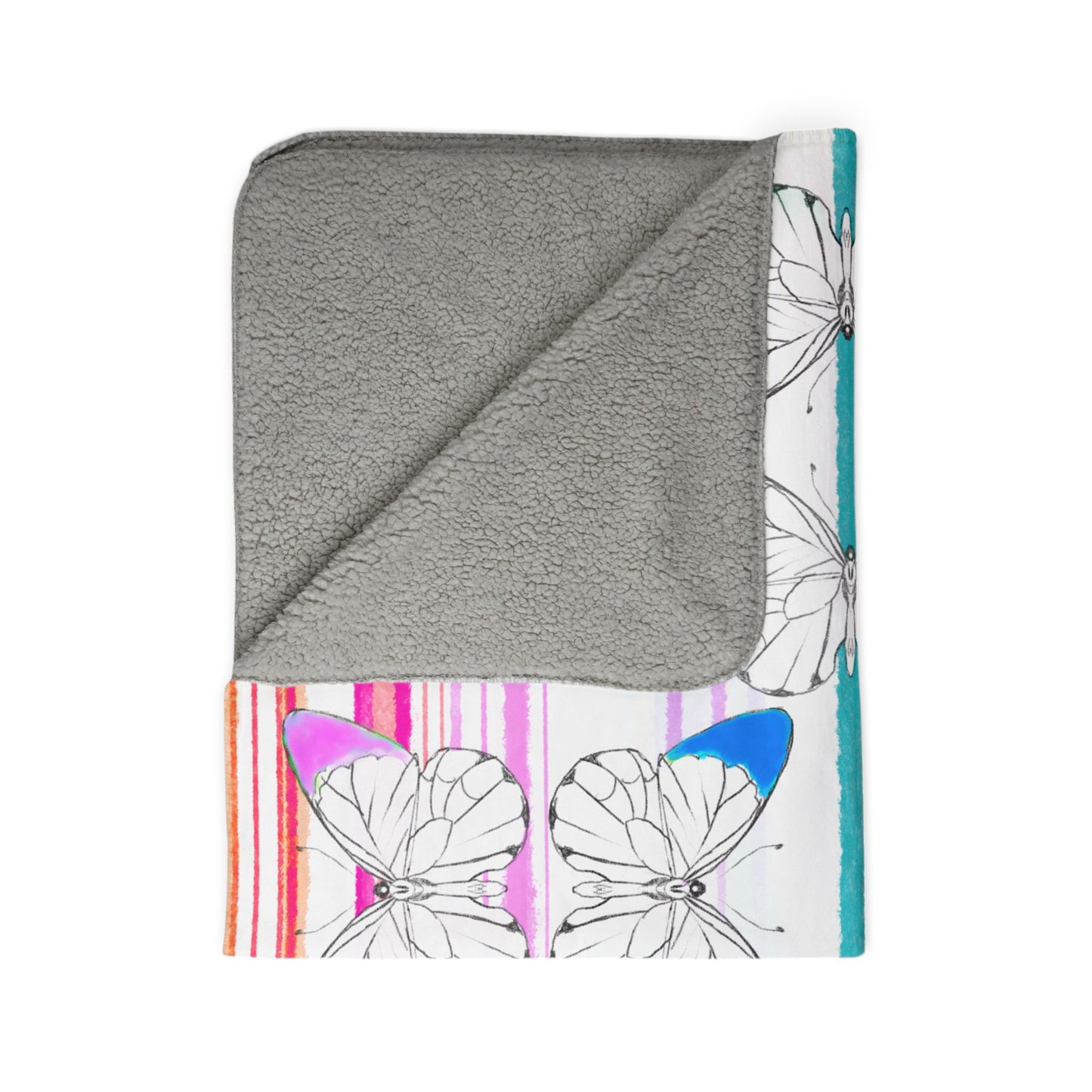 Blankets Fleece Sherpa Chromatic Flutter