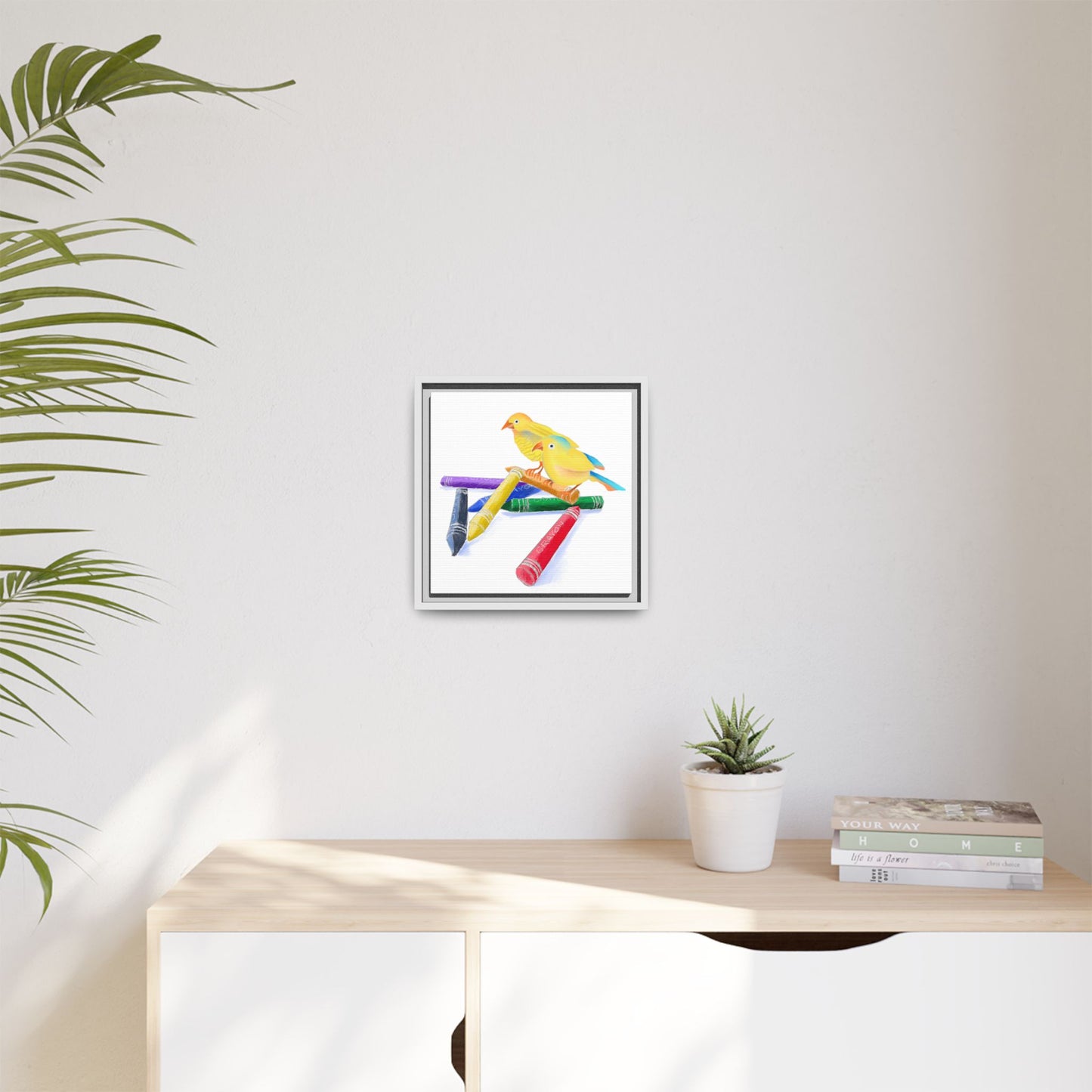Jolly Birds Matte Canvas Framed