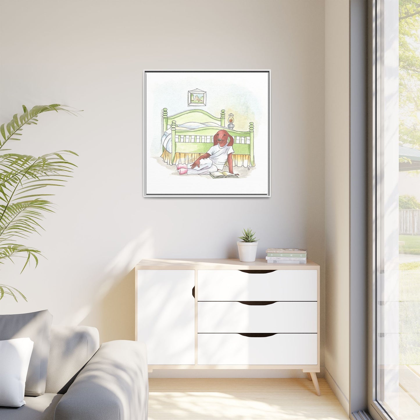 Dogi Fun Matte Canvas Framed