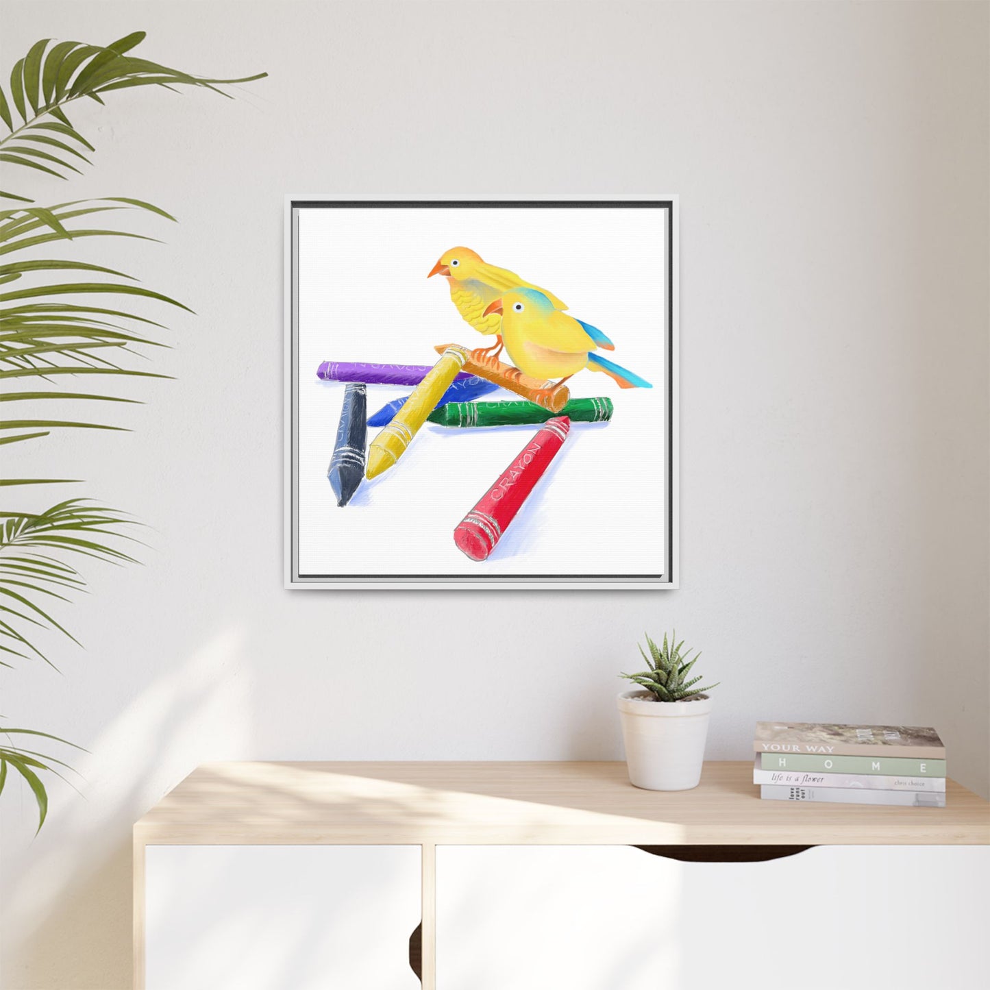 Jolly Birds Matte Canvas Framed