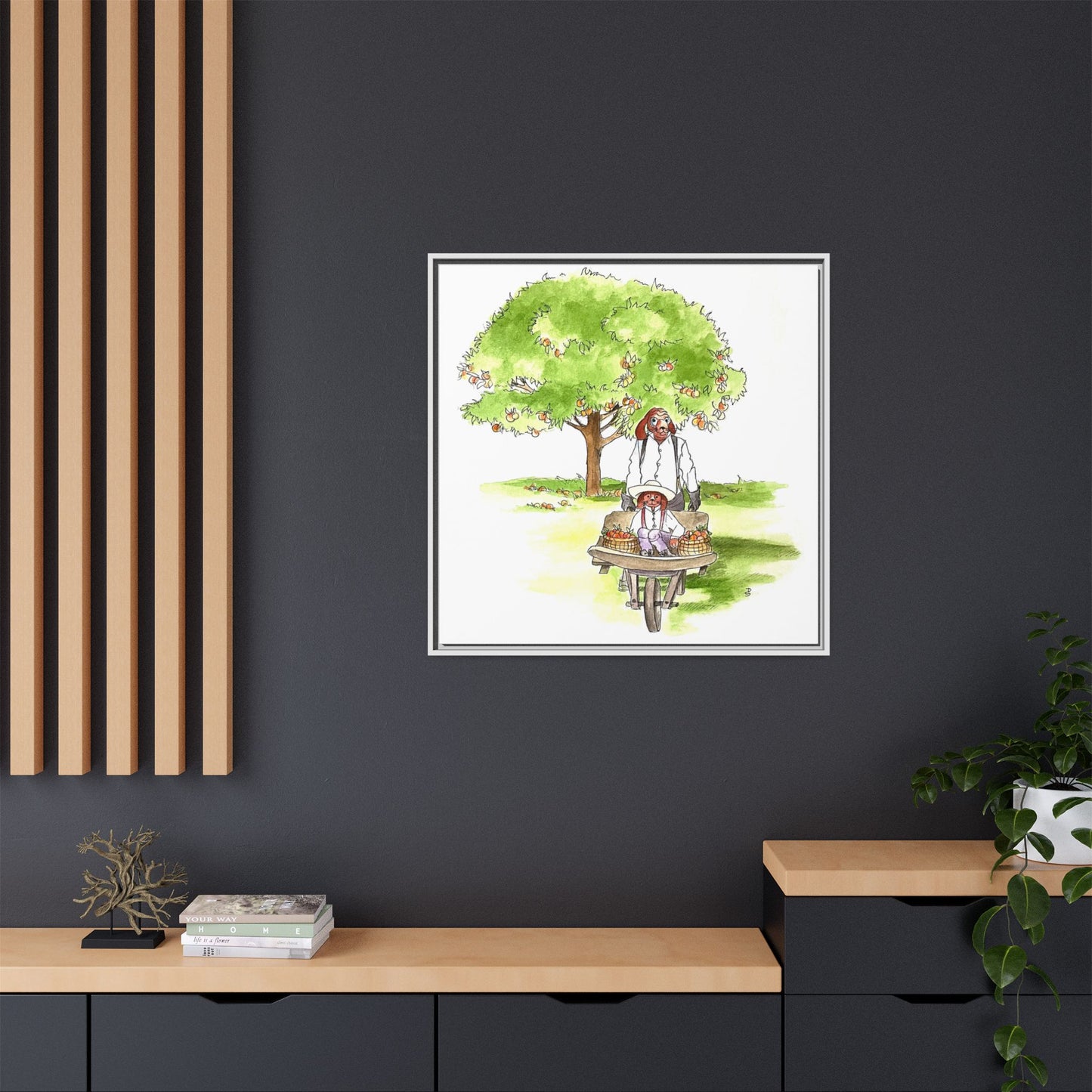 Dogi Fun Matte Canvas Framed