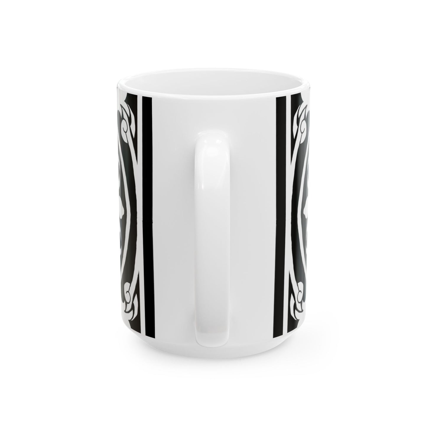 Scrollwork Ceramic Mug Black