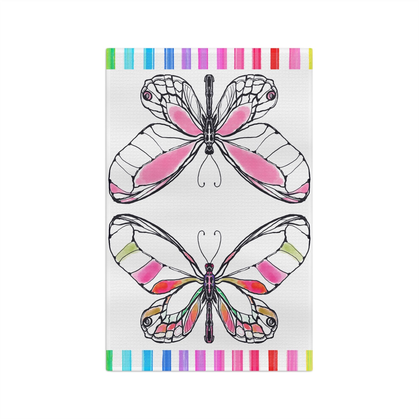 Flutterstripe Microfiber Tea Towel