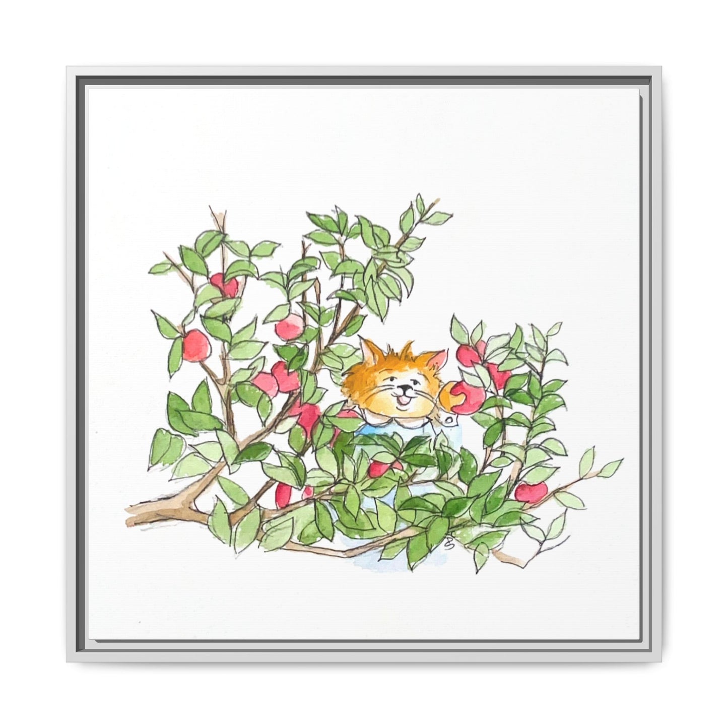 Kitty Fun Matte Canvas Framed