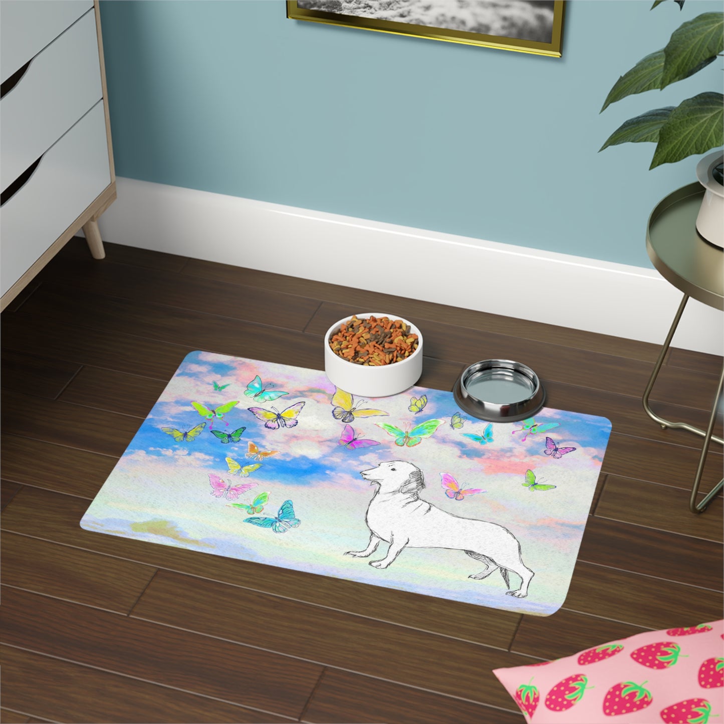 Dogi Butterfly Flutter Pet Food Mat Dachshund