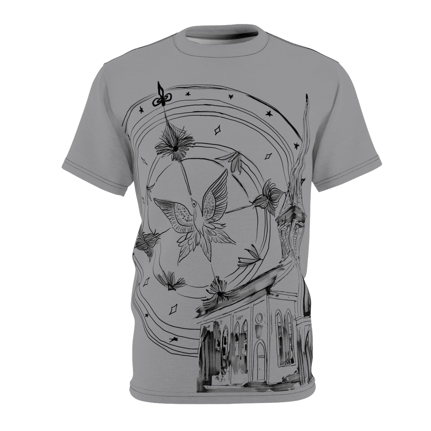 Guys Inspirational Look at the stars not your footprints T-Shirt