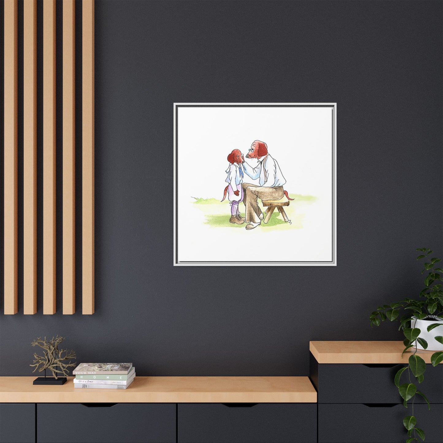 Dogi Fun Matte Canvas Framed