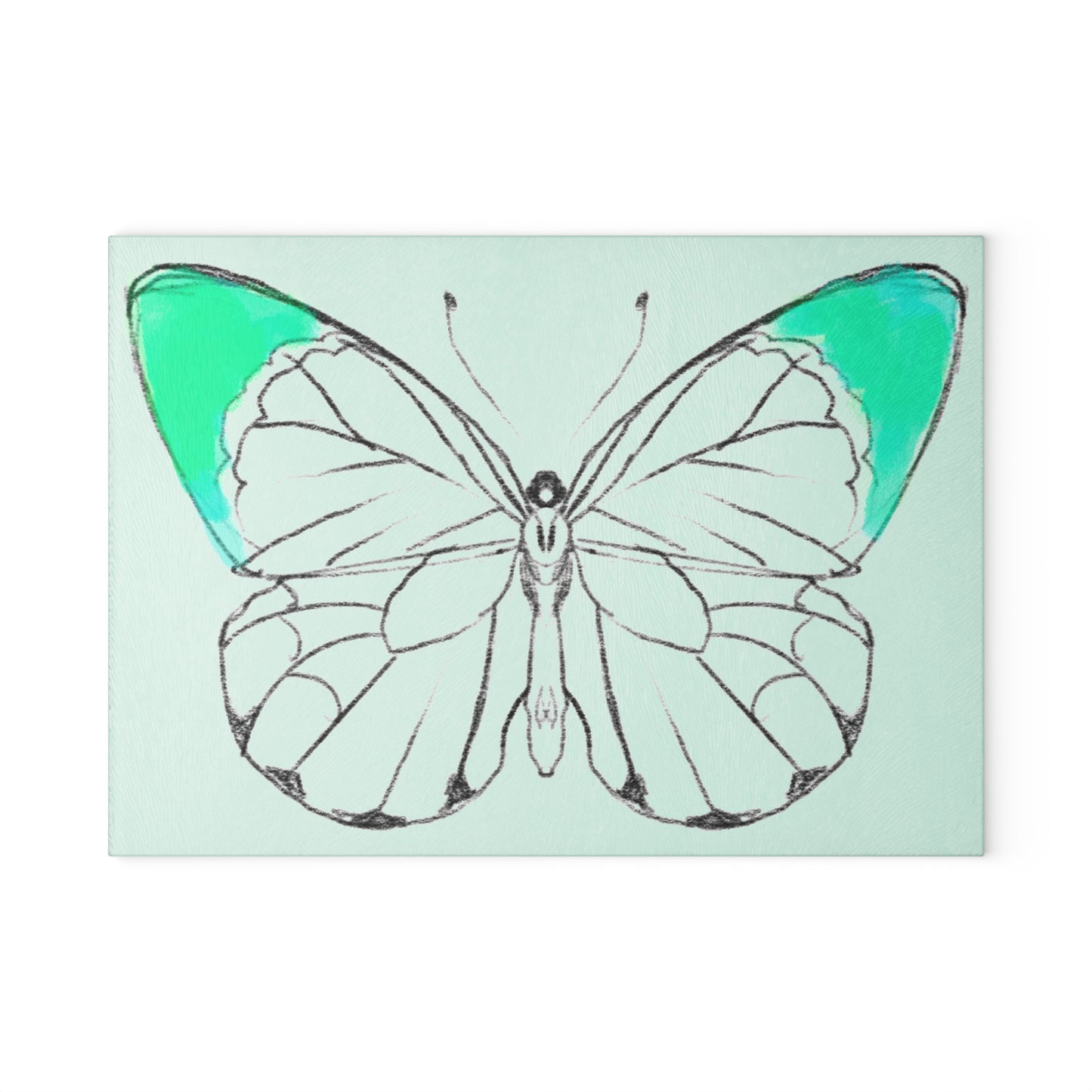 Chroma Glass Cutting Board Blue Green