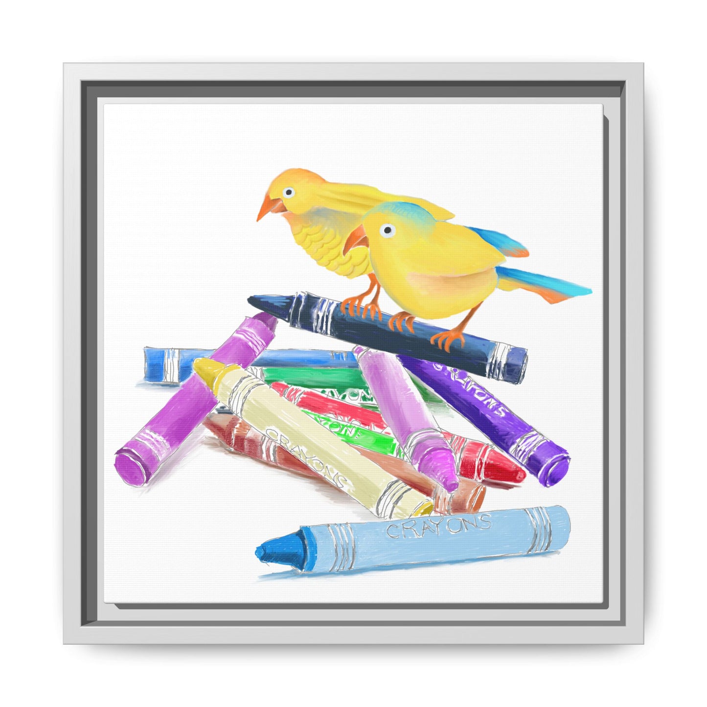 Jolly Birds Matte Canvas Framed