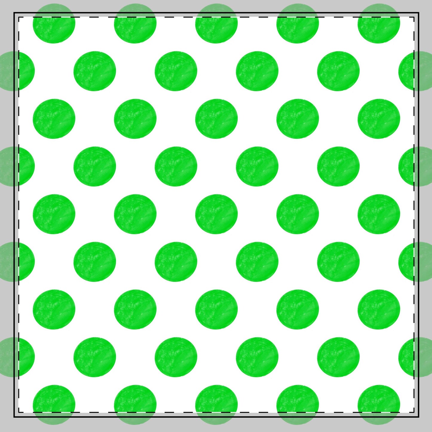 Polka Dot Poly Twill Napkin, Irish Green, Bright White Fabric Background