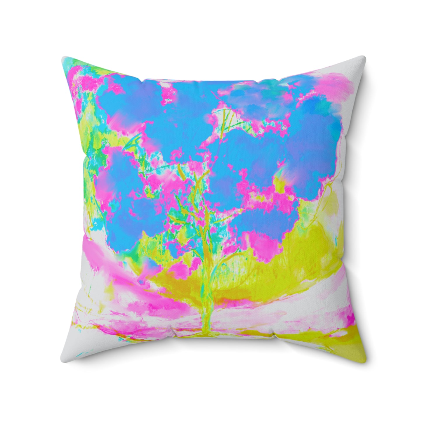 Flower Fun Pansy Spun Polyester Square Pillow