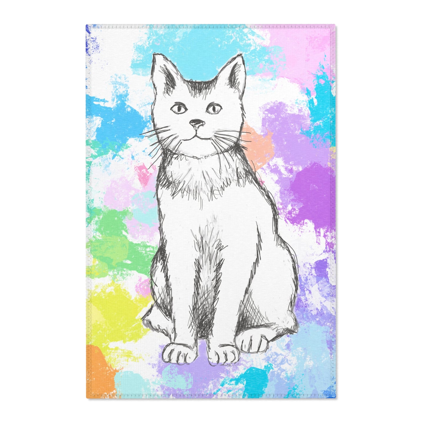 Kitty Fun Vertical Indoor Area Rugs