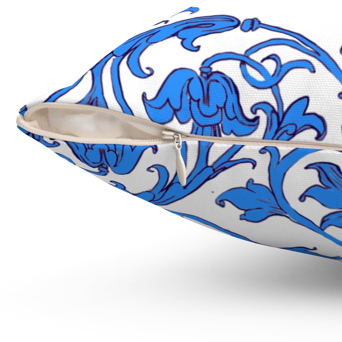 Scrollwork Polyester Square Pillow "You will seek..."