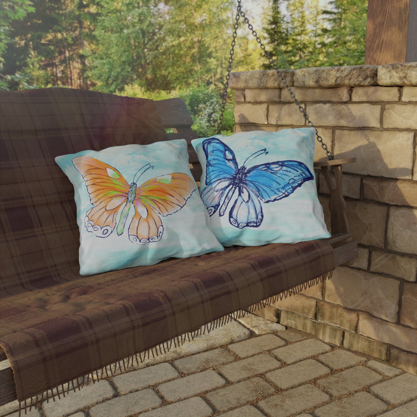 Outdoor Pillows Butterfly Flutter