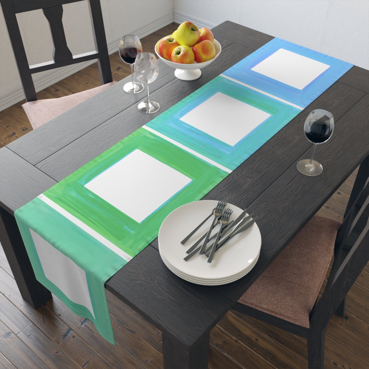 Table Runner Color Block (Cotton, Poly)
