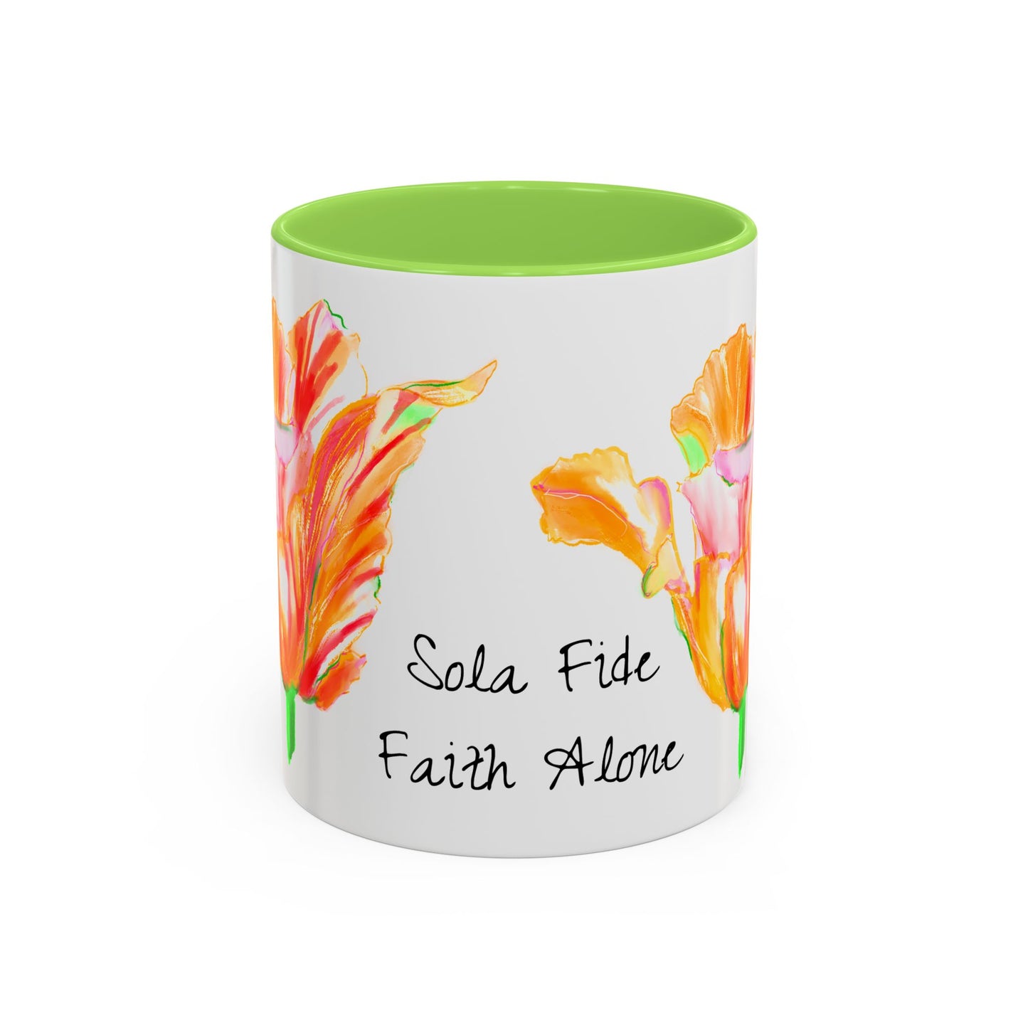 Vibrant Tulips Mugs “Sola Fide…”