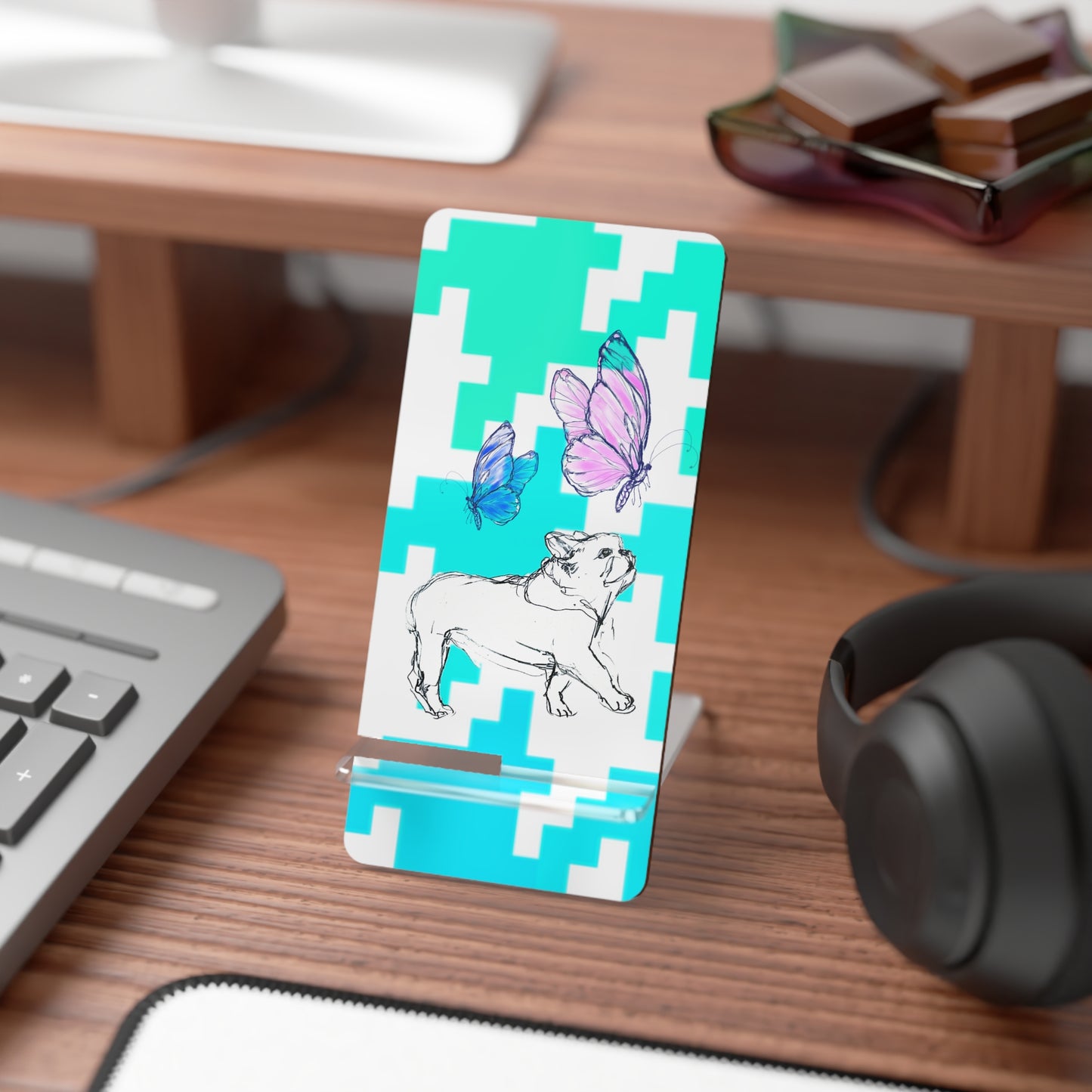 Dogi Butterfly Flutter Smartphone Display Stand Frenchie