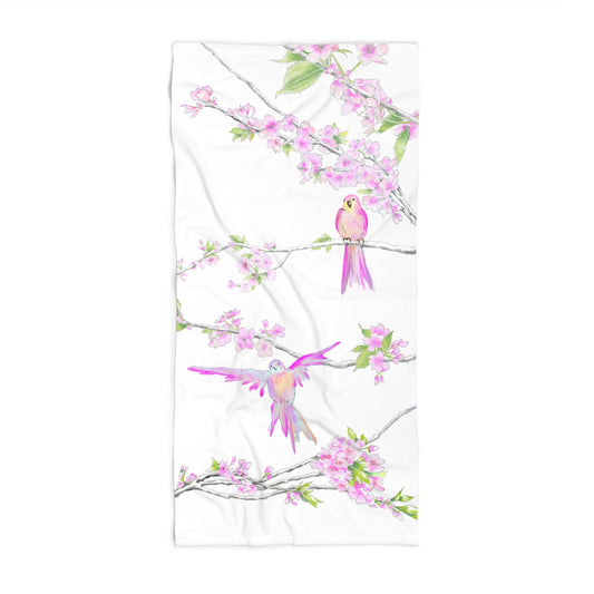 Cherry Chirp Beach / Bath Towel 30"x 60"