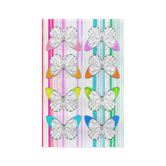 Dish Towels Microfiber Rainbow Butterfly