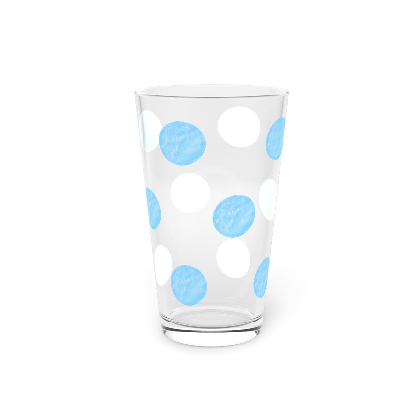 Polka Dot in Baby Blue, Pint Glass, 16oz