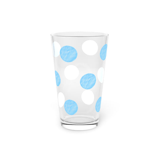Polka Dot in Baby Blue,  Pint Glass, 16oz