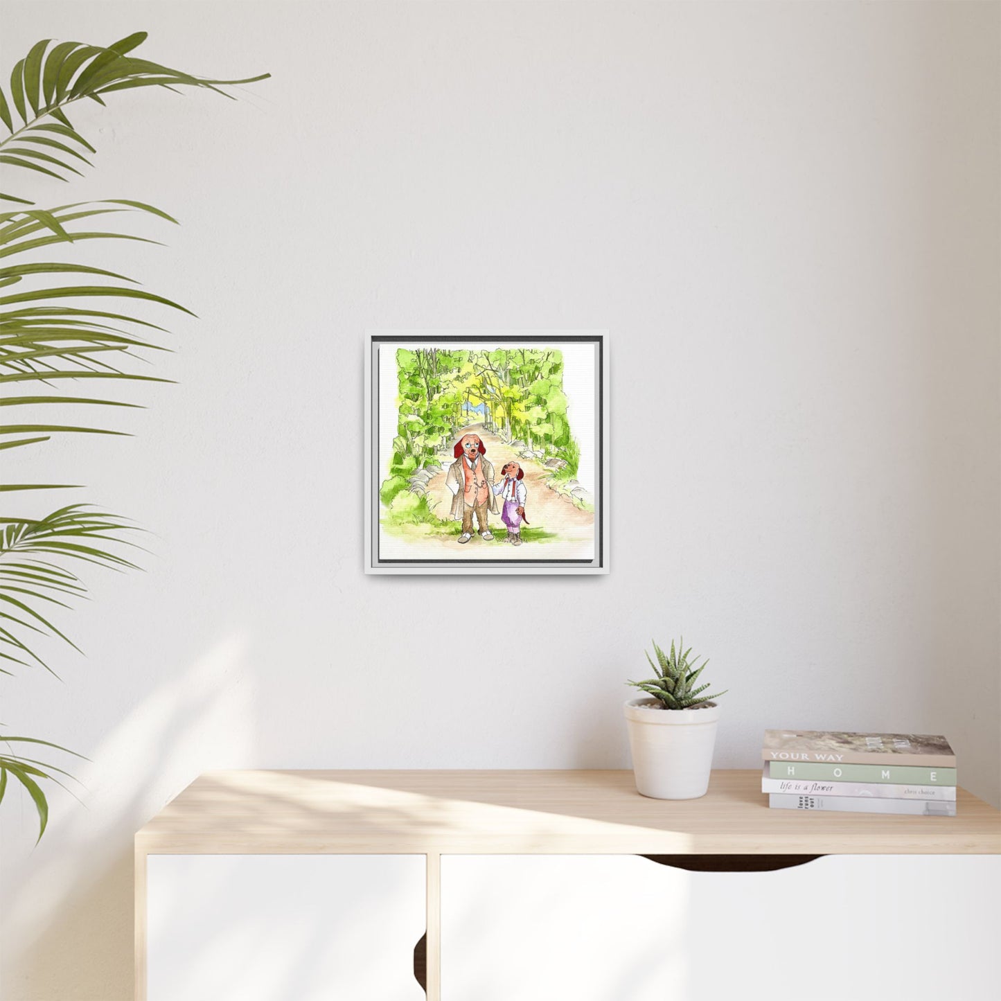 Dogi Fun Matte Canvas Framed