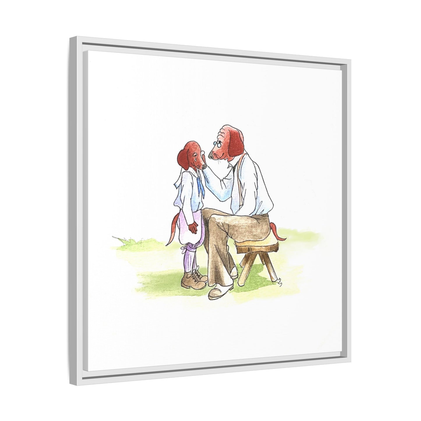 Dogi Fun Matte Canvas Framed