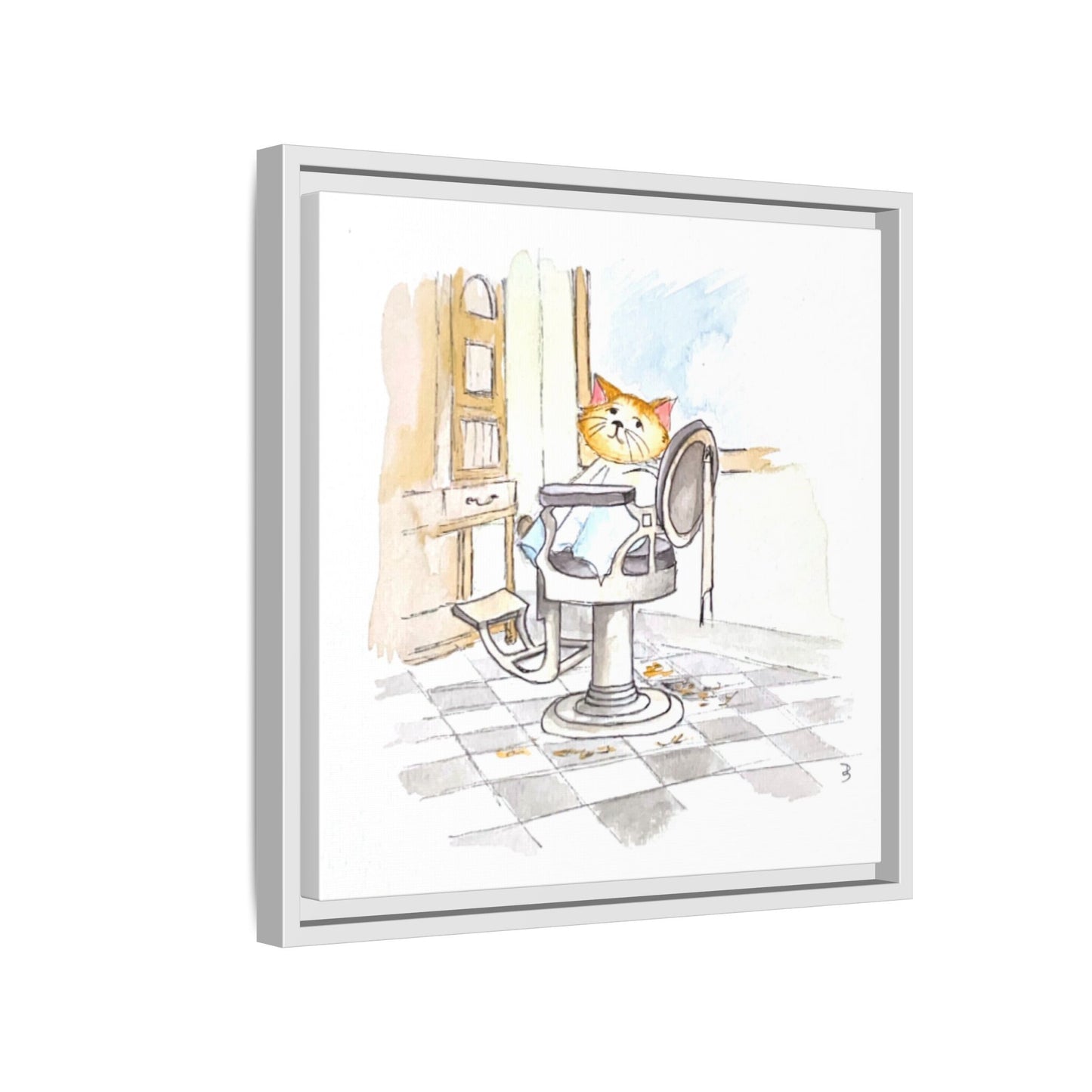 Kitty Fun Matte Canvas Framed
