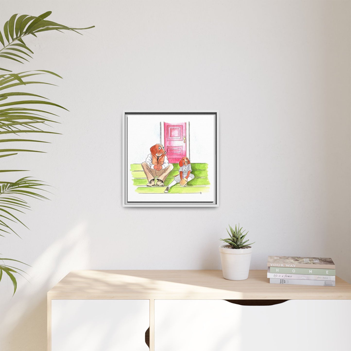Dogi Fun Matte Canvas Framed