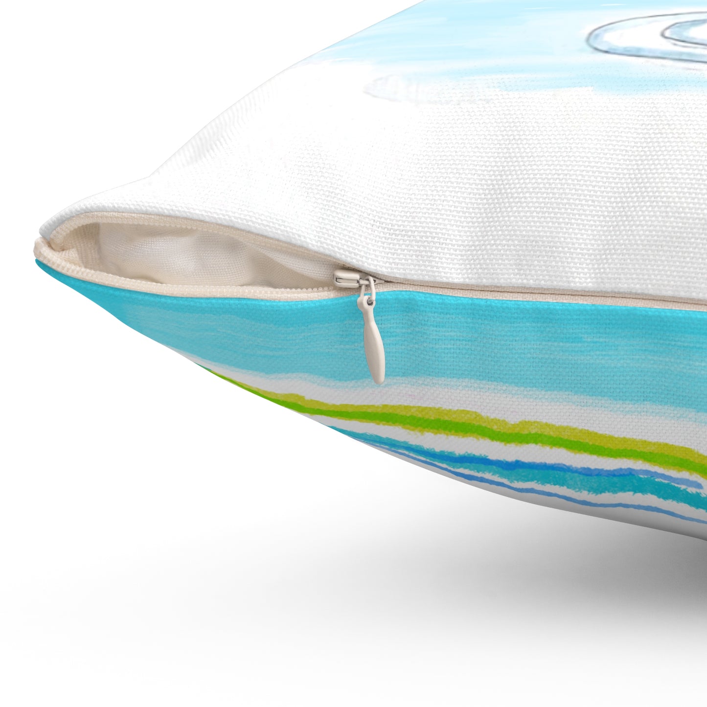 Kitty Fun Polyester Square Pillow "Do not lay up..."