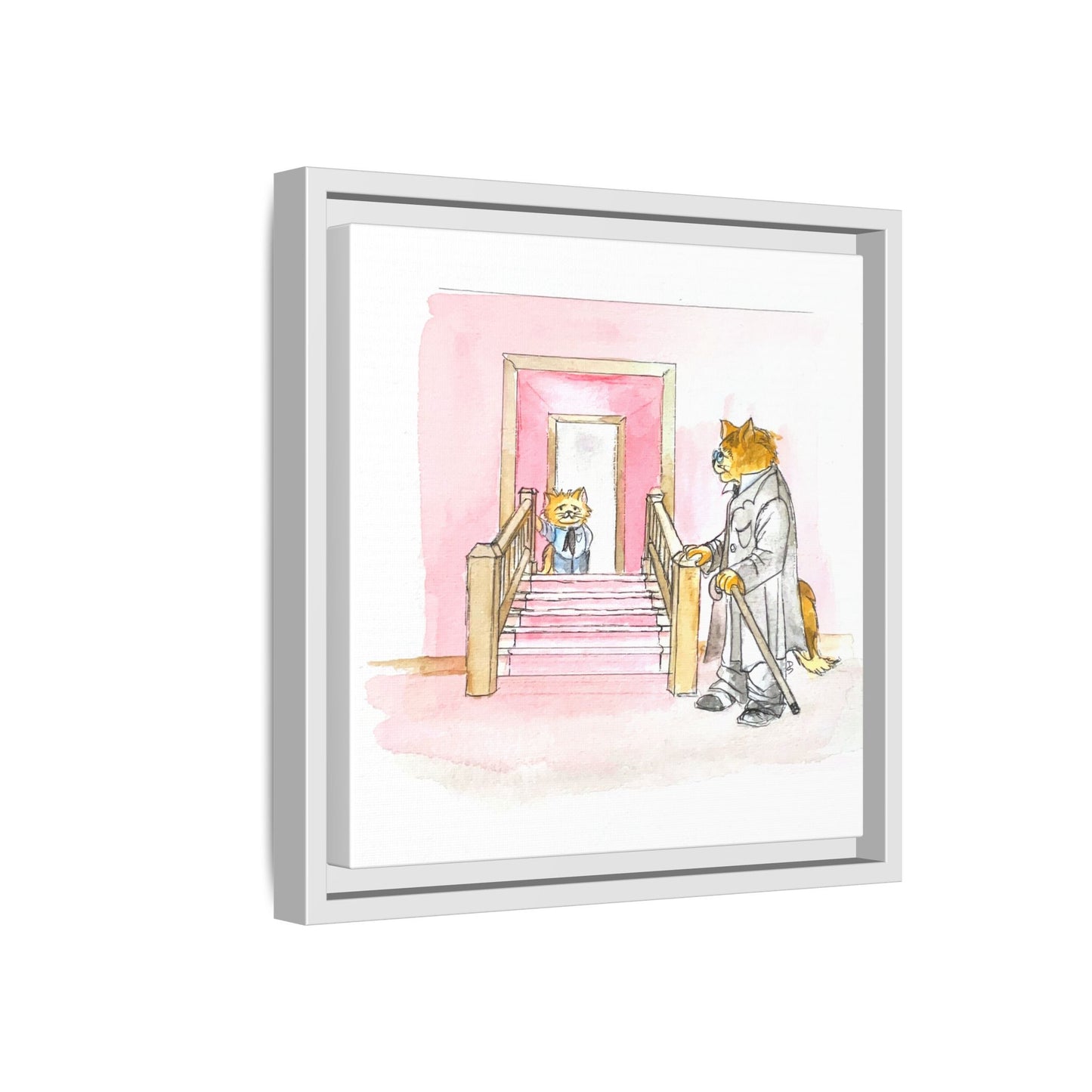 Kitty Fun Matte Canvas Framed